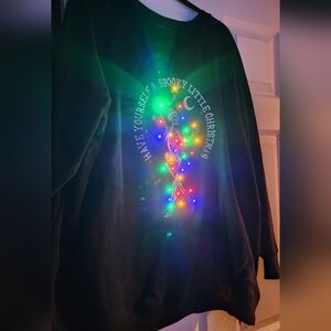 Torrid Skeleton Tree Classic Fit Cozy Fleece Light Up Sweatshirt, Size 2